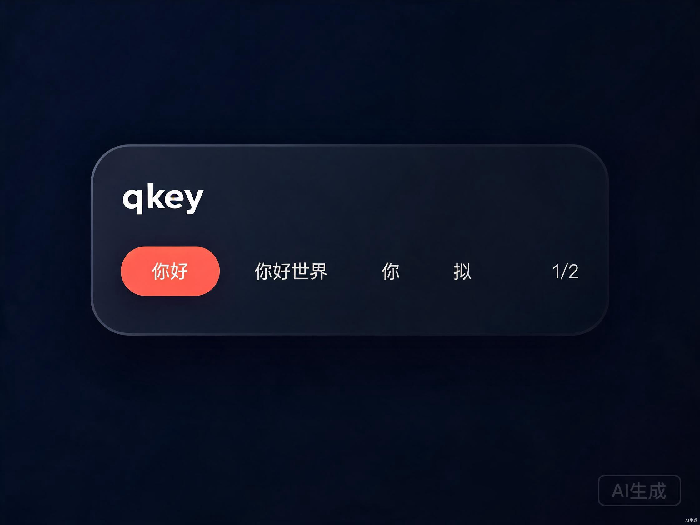 涛依旧输入法 深色主题候选窗