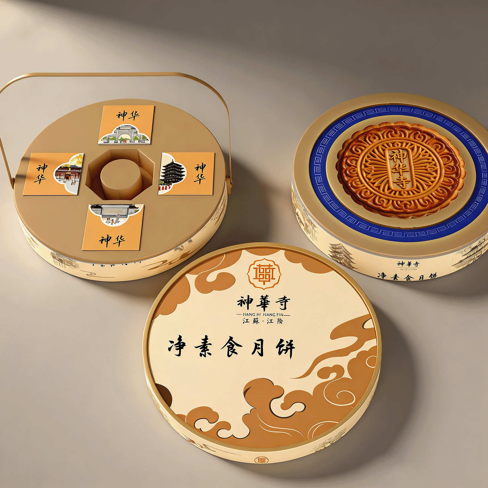 月饼礼盒包装设计 - 视图 2